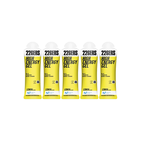 KIT 5 UNIDADES - HIGH ENERGY GEL - SABOR LIMAO  - UNITARIO - 226ERS