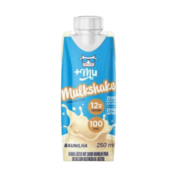 MULKSHAKE BEBIDA LACTEA UHT - SABOR BAUNILHA 250ml - MAIS MU