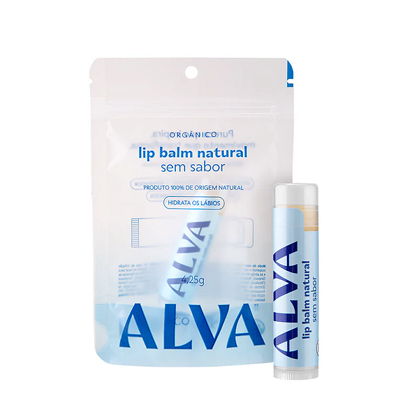 LIP BALM NATURAL - SEM SABOR 4,25g - ALVA