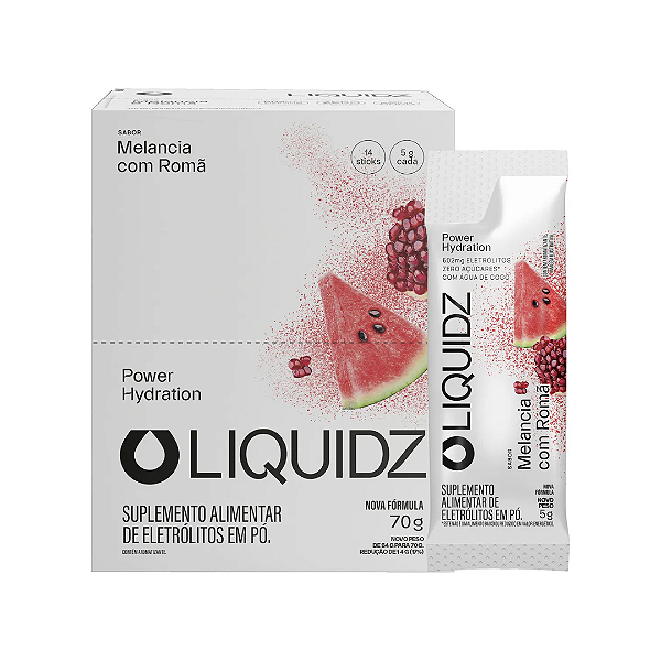 ELETRÓLITOS - MELANCIA C/ ROMA - CX 14un x 6g  - LIQUIDZ