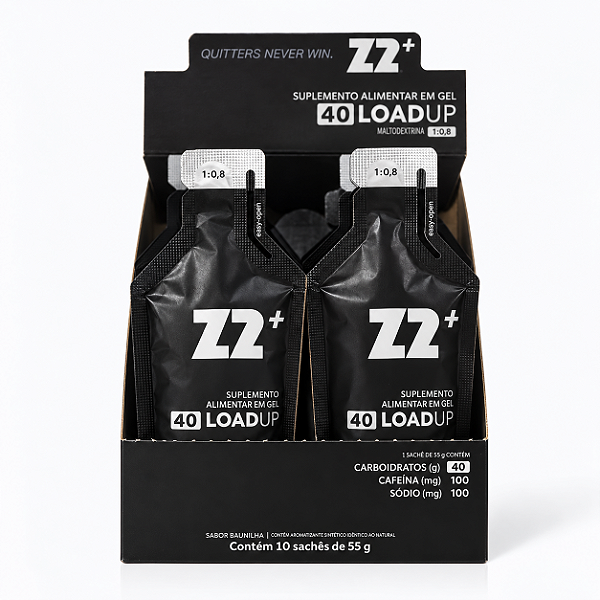 Energy Gel Z2 + Load Up-40g de Carboidrato- Cafeína CX/ 10un