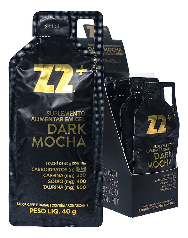 ENERGY GEL Z2+ (CAFEINA) - SABOR DARK MOCHA (25CARB) - CX/ 10un x 40g - Z2