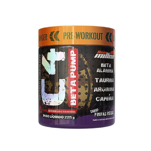 C4 BETA PUMP PRE WORKOUT - SABOR FRUTAS ROXAS 225g - NEW MILLEN