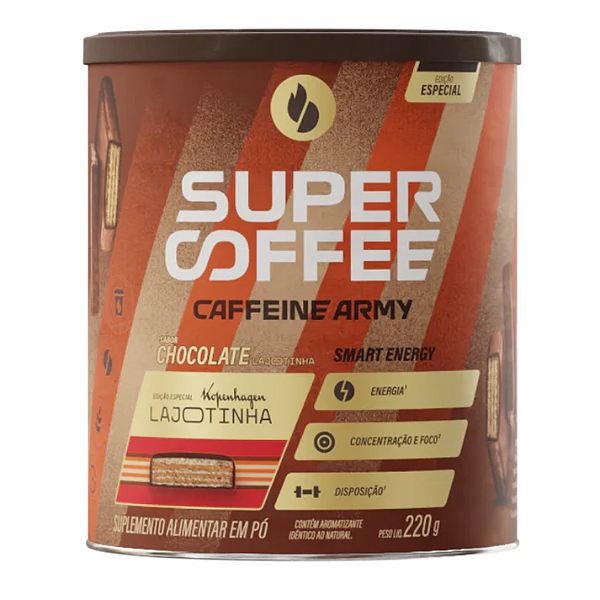SuperCoffee 3.0 Caffeine Army 220g – Sabor Chocolate Lajotinha