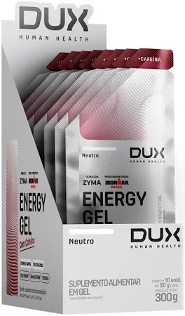 ENERGY GEL - CX/ 10un x 30g - NEUTRO COM CAFEINA - DUX NUTRITION