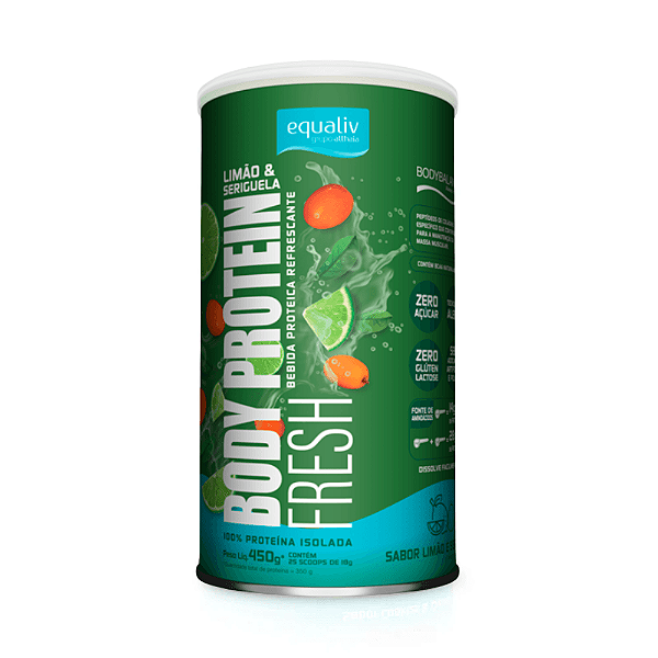 BODY PROTEIN FRESH - SABOR LIMAO E SERIGUELA 450g - EQUALIV