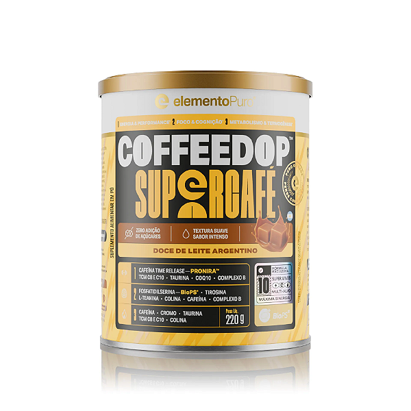 COFFEEDOP ( SUPER CAFE ) SABOR DOCE DE LEITE ARGENTINO 220g - ELEMENTO PURO