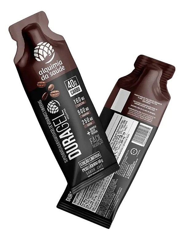 KIT 3 UNIDADES - DURAGEL ( 40g CARBO ) SABOR CAFÉ - ALQUIMIA