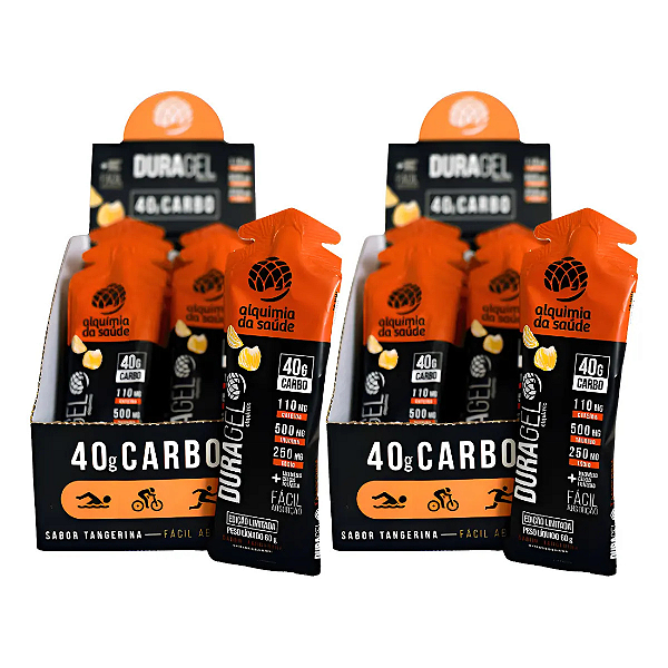 KIT 10 UNIDADES - DURAGEL ( 40g CARBO ) SABOR TANGERINA - ALQUIMIA