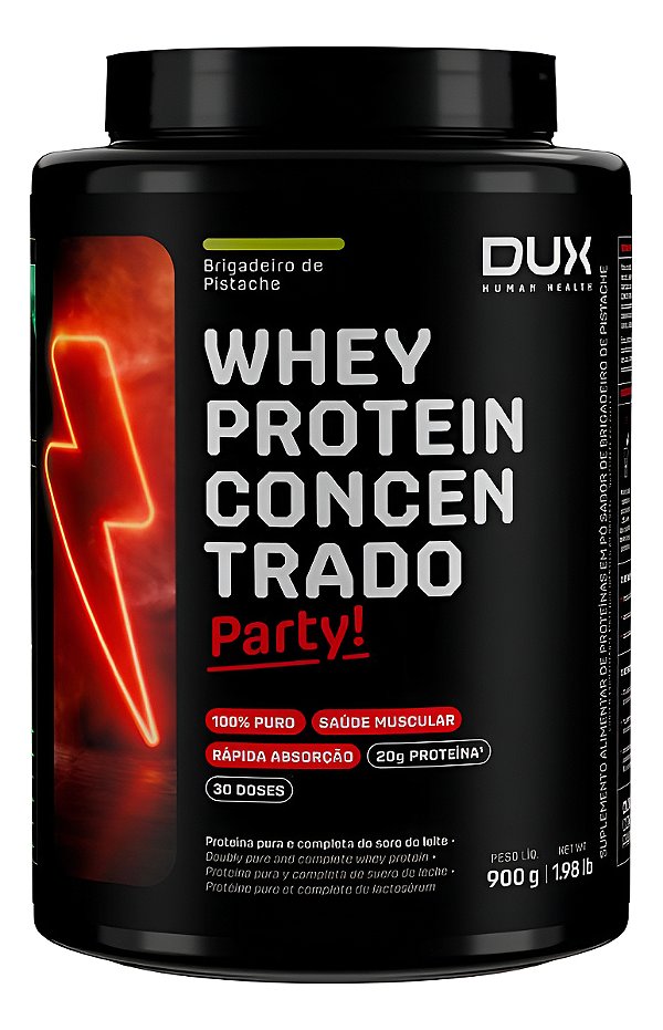 WHEY PROTEIN CONCENTRADO - SABOR BRIGADEIRO DE PISTACHE 900g - DUX NUTRITION