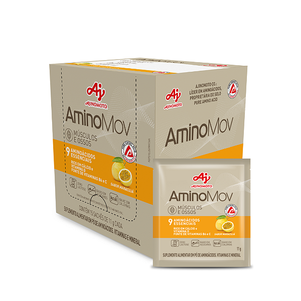 AMINOMOV - SABOR MARACUJÁ - CX/ 15 SACHES x 11g - AJINOMOTO