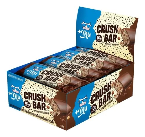 CRUSH BAR 2.0 - SABOR COOKIESN CREAM - CX/ 12un x 35g - MAIS MU