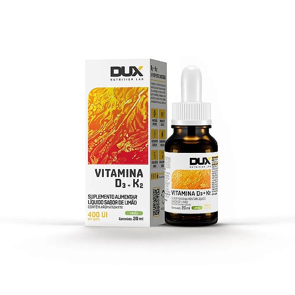 VITAMINA D3 + K2 20ml - LIMAO - DUX NUTRITION