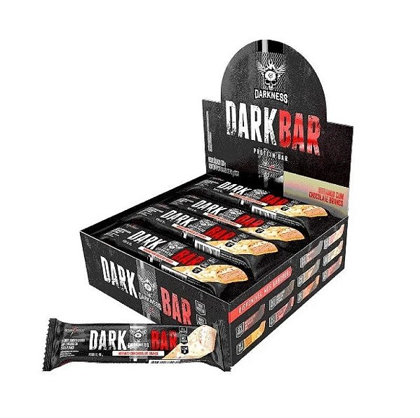 DK DARK BAR - SABOR MORANGO COM CHOCOLATE BRANCO CX/ 8 de 90g - INTEGRAL MÉDICA