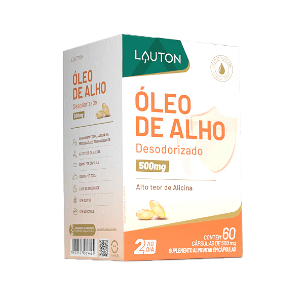 OLEO DE ALHO ( DESODORIZADO ) 60 CAPS - LAUTON