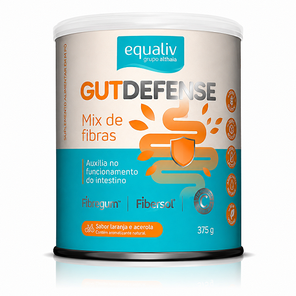 EQUALIV GUT DEFENSE 375G LATA – MIX DE FIBRAS | LARANJA E ACEROLA