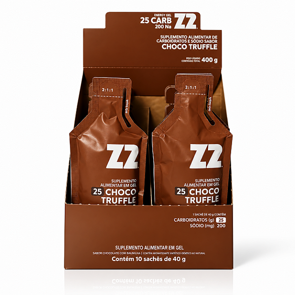 Energy Gel Z2 - Choco Truffle 25g de Carboidrato- CX/ 10un