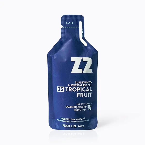 Energy Gel Z2 Tropical Fuit 25g de Carboidrato - CX/ 5un