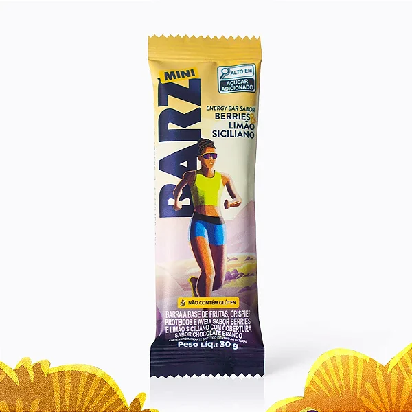 Barrinha Barz Mini | Berries e Limão Siciliano 60g-1un