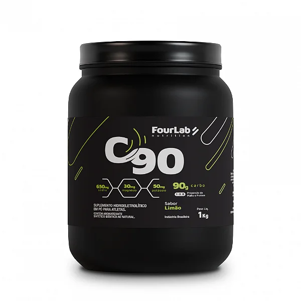 C90 FourLab - Sabor Limão Com Cafeína 1kg