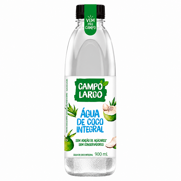 Água de Coco Integral Campo Largo 900ml – Garrafa PET