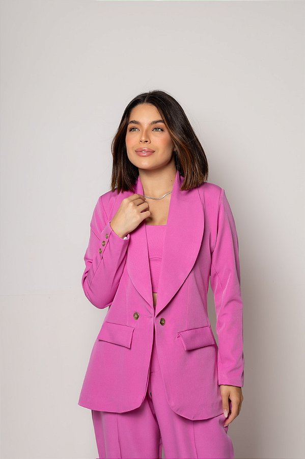 Blazer Bella Rosa Chiclete