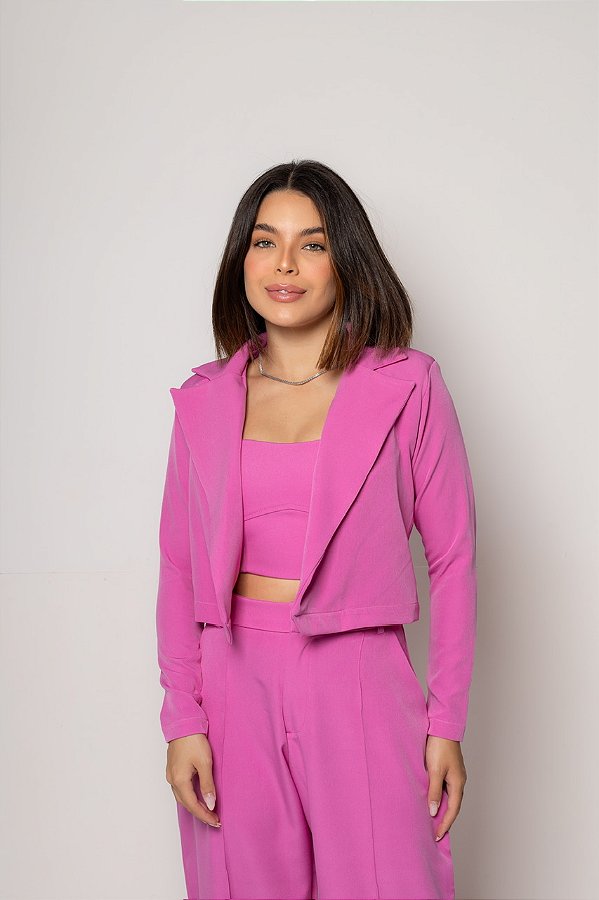 Blazer Roma Rosa Chiclete