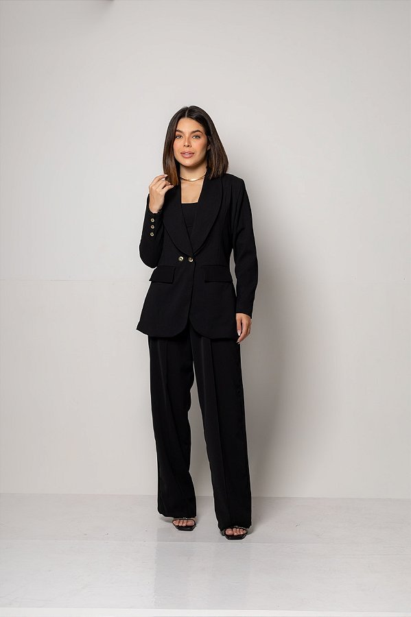 Conjunto de Alfaiataria Betina Preto