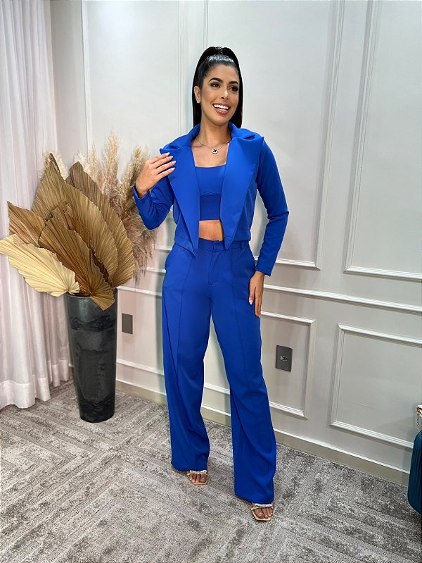 Conjunto de Alfaiataria Stella Azul Royal