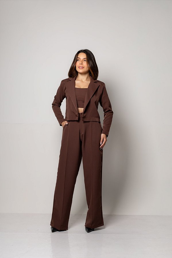 Conjunto de Alfaiataria Stella Coffee