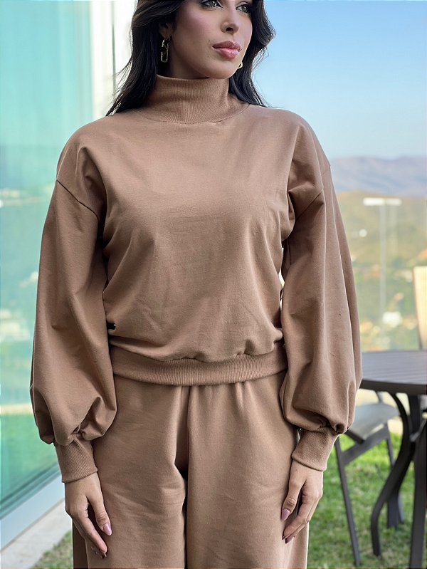 Blusa de moletom Louise Camel