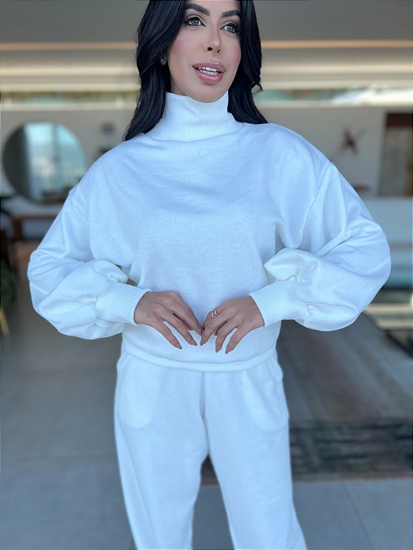 Blusa de moletom Louise Off White