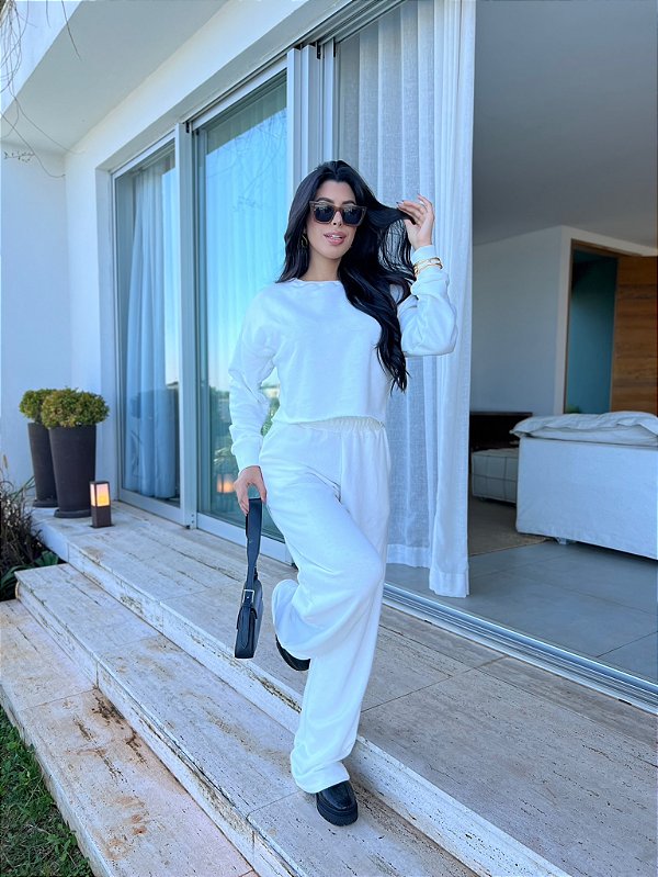 Conjunto de moletom Layla Off White