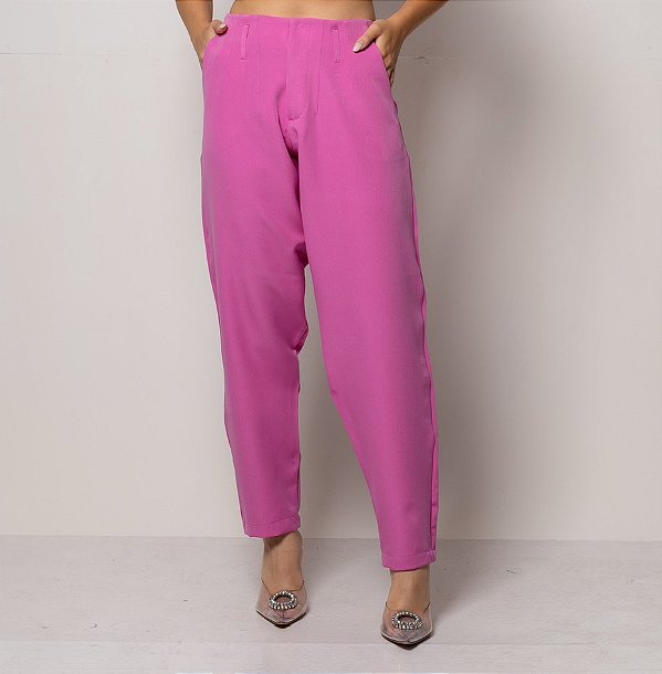 Calça Cenoura Marília Rosa Chiclete