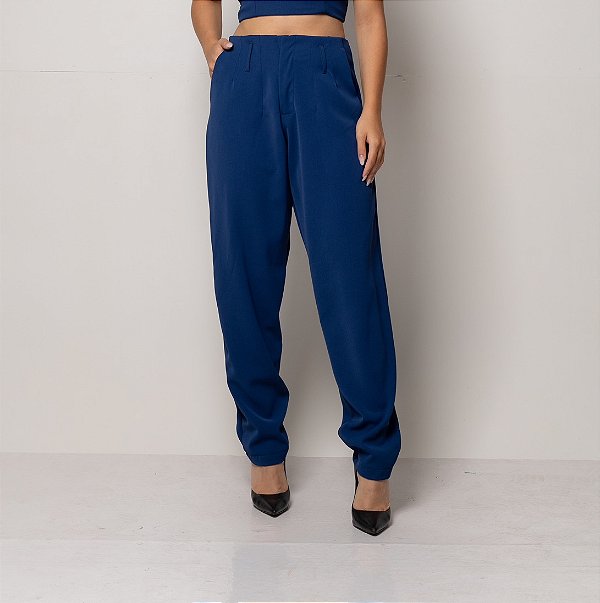 Calça Cenoura Marília Azul Petroléo