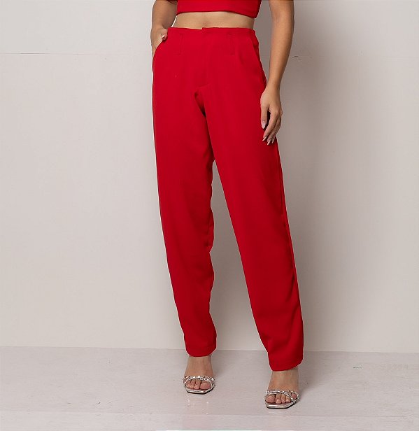 Calça Cenoura Marília Vermelho