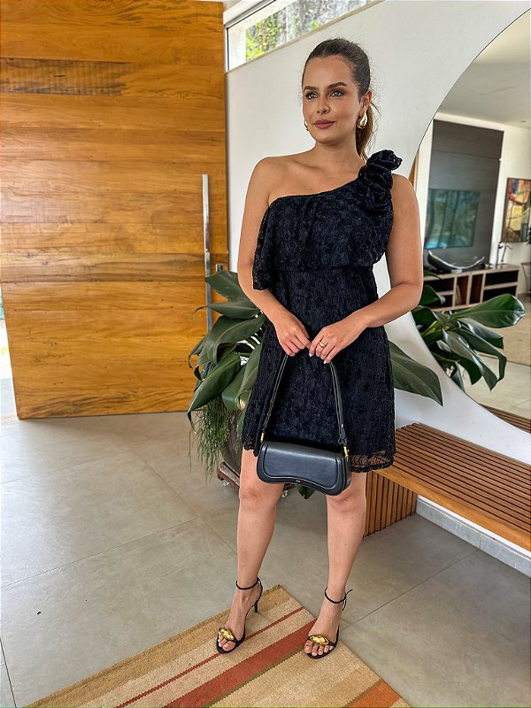 Vestido Rosária Renda Preta
