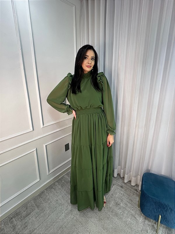 Vestido Giorgia Verde Militar