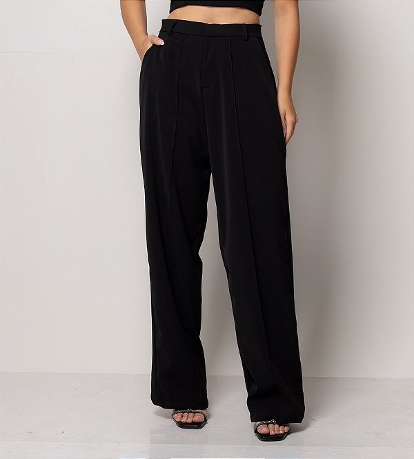 OPORTUNIDADE - Calça Pantalona Helô Preta