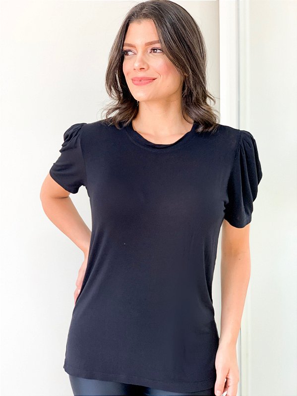 T-shirt Manga Princesa Rubi Preta