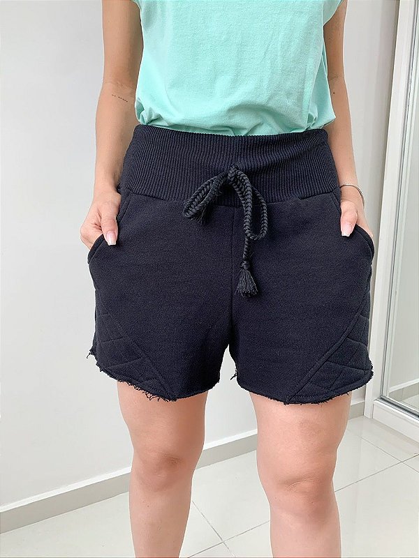 Short de Moletom Amanda Preto