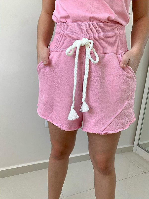 Short de Moletom Amanda Candy Pink
