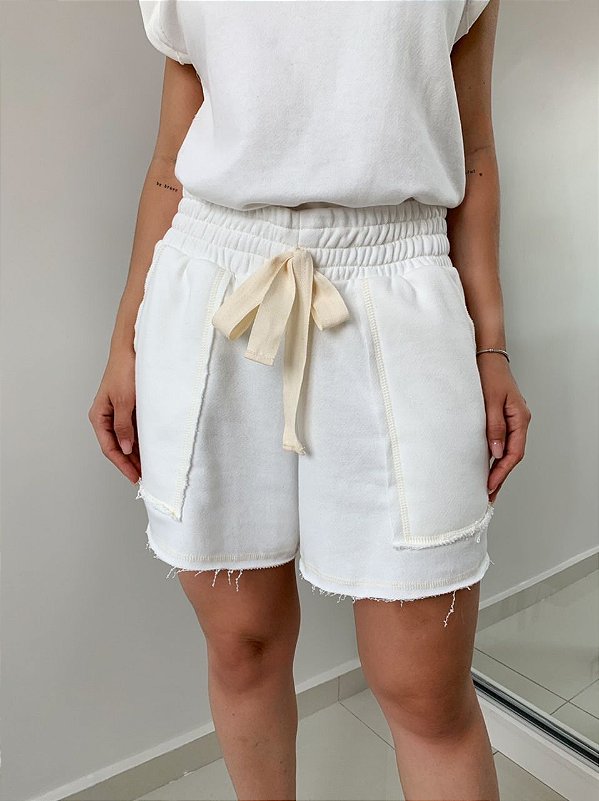 Short de Moletom Ypê Off White