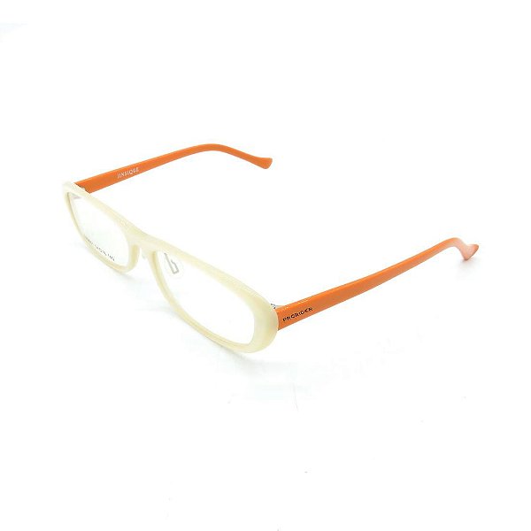 Óculos Receituário Prorider Retrô Branco e Laranja Com Lente de Apresentação - SX9001-54