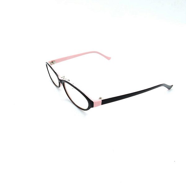 Óculos Receituário Prorider Retrô Preto e Rosa Com Lente de Apresentação - SX9025-49