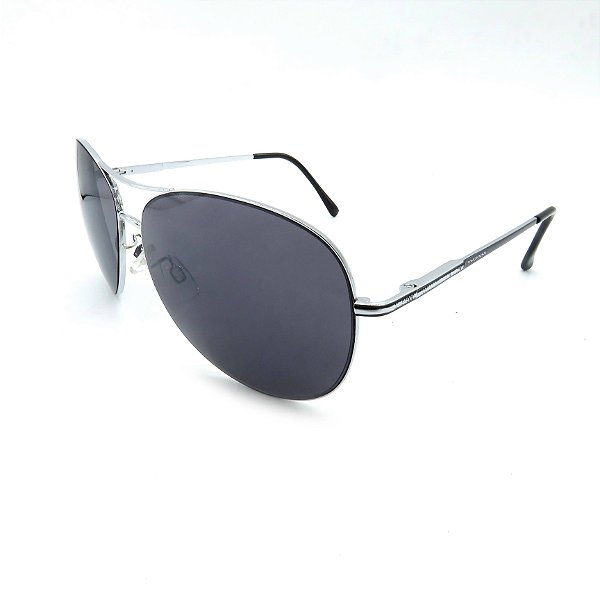 Óculos Solar Prorider Prata Detalhado Com Lente Fumê  - B88-85