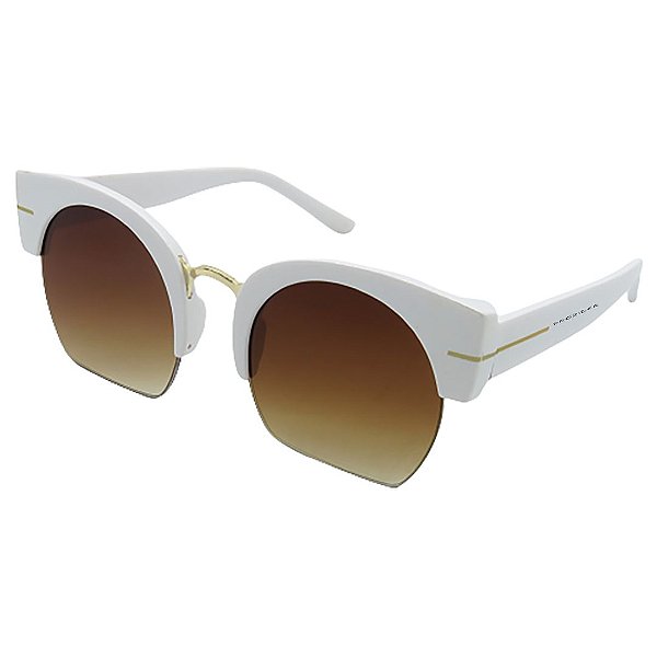 Óculos Prorider - Solar Branco e Dourado com Lentes degradê Marrom - BB8016C4-142