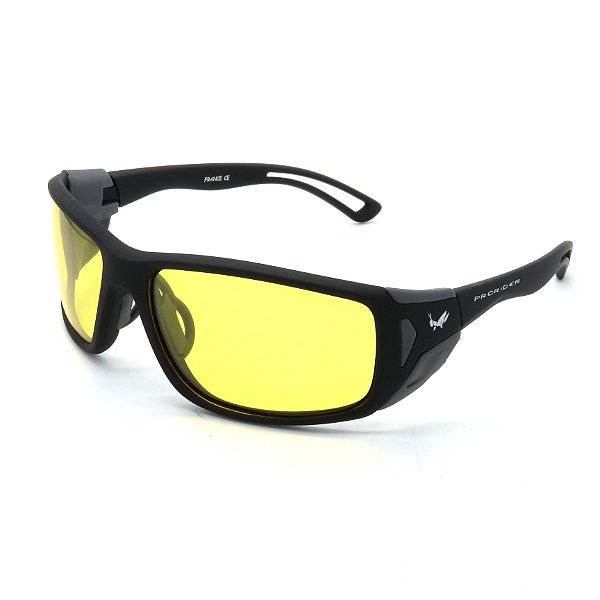 Óculos Solar Prorider  Esportivo preto com lente Amarela - RS55