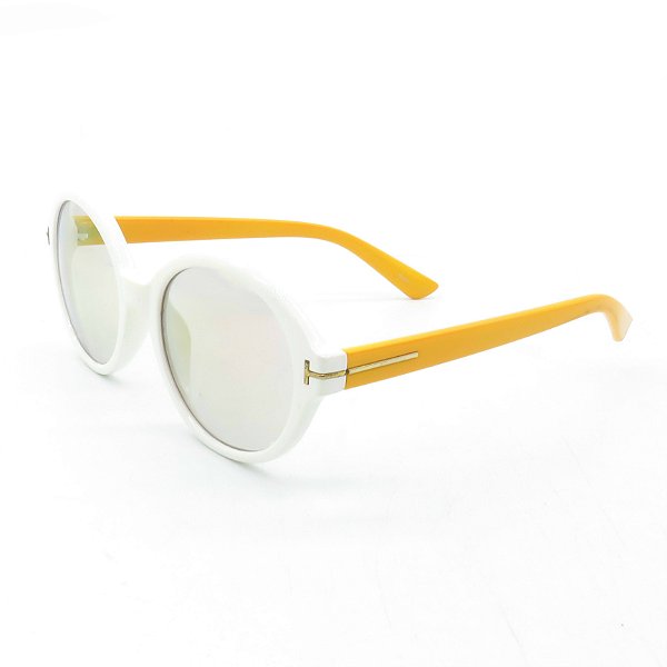 Óculos Solar Prorider Retro Stage Amarelo e Branco com lente espelhada- 1888AOXX