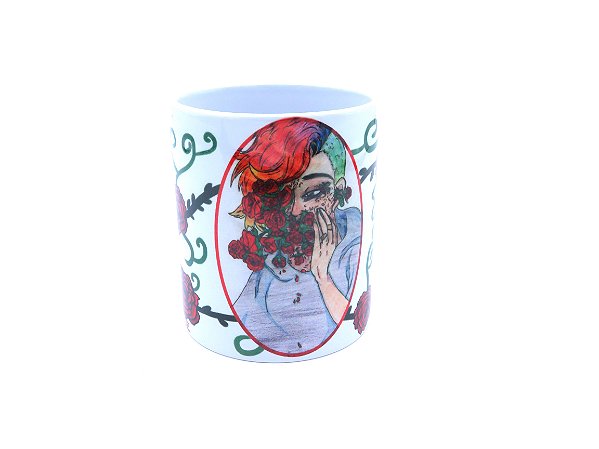 Caneca Bad Rose Personagem Autoral - BR1661- Rainbow Rose